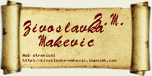 Živoslavka Makević vizit kartica